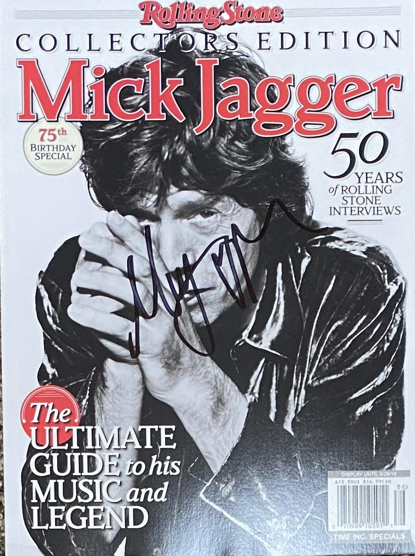 Mick Jagger Autographed Rolling Stones Magazine (1 of 1)