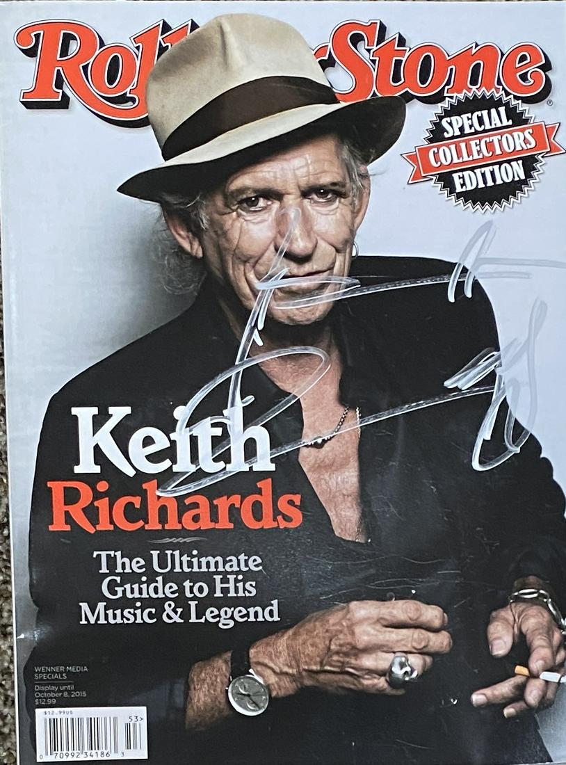 Keith Richards Autographed Rolling Stones Magazine (1 of 1)