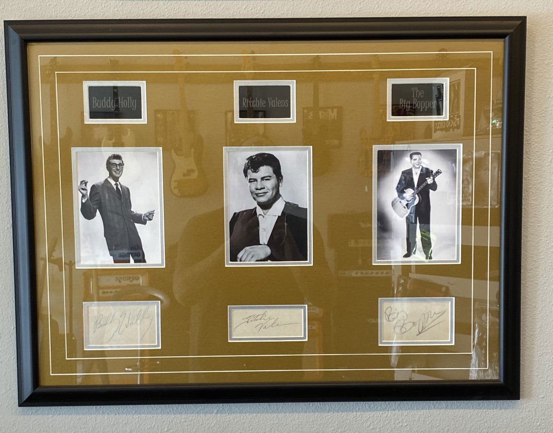 Buddy Holly Valens Bopper Autographed Display (1 of 1)