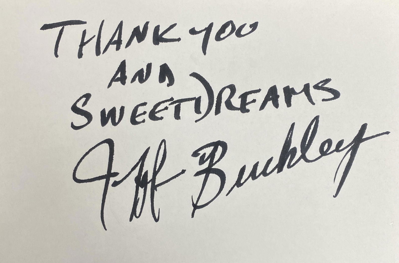 Jeff Buckley Autographed Card (1 of 1)