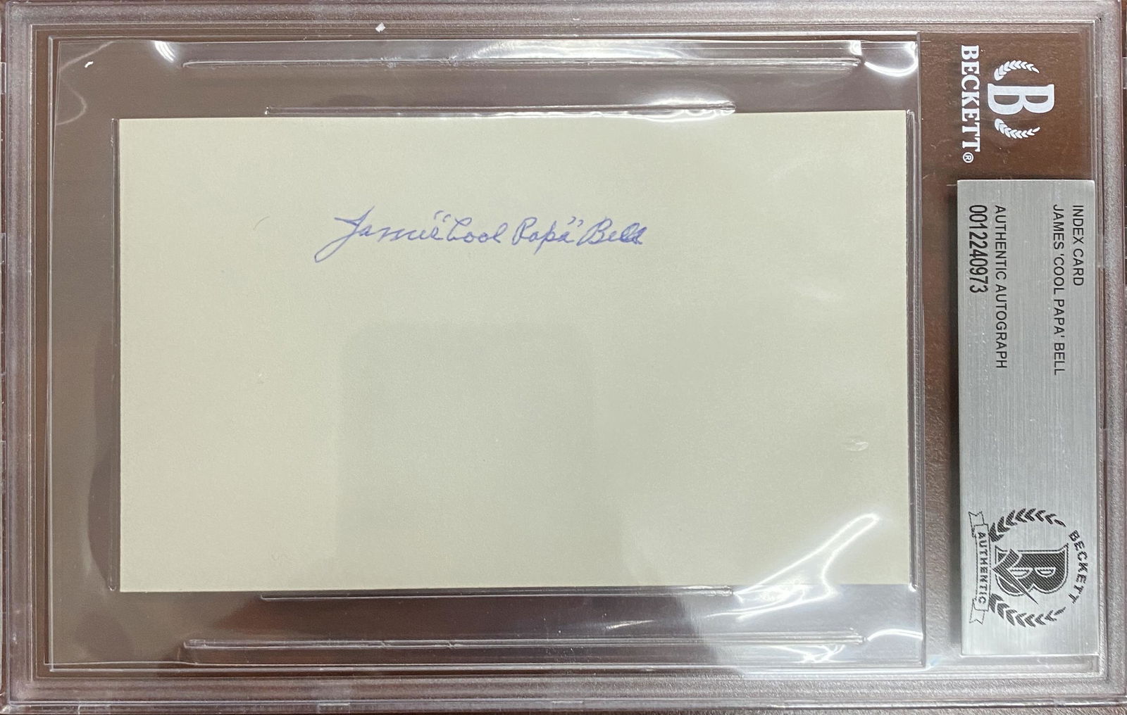 James Cool Papa Bell Autographed Card (1 of 1)