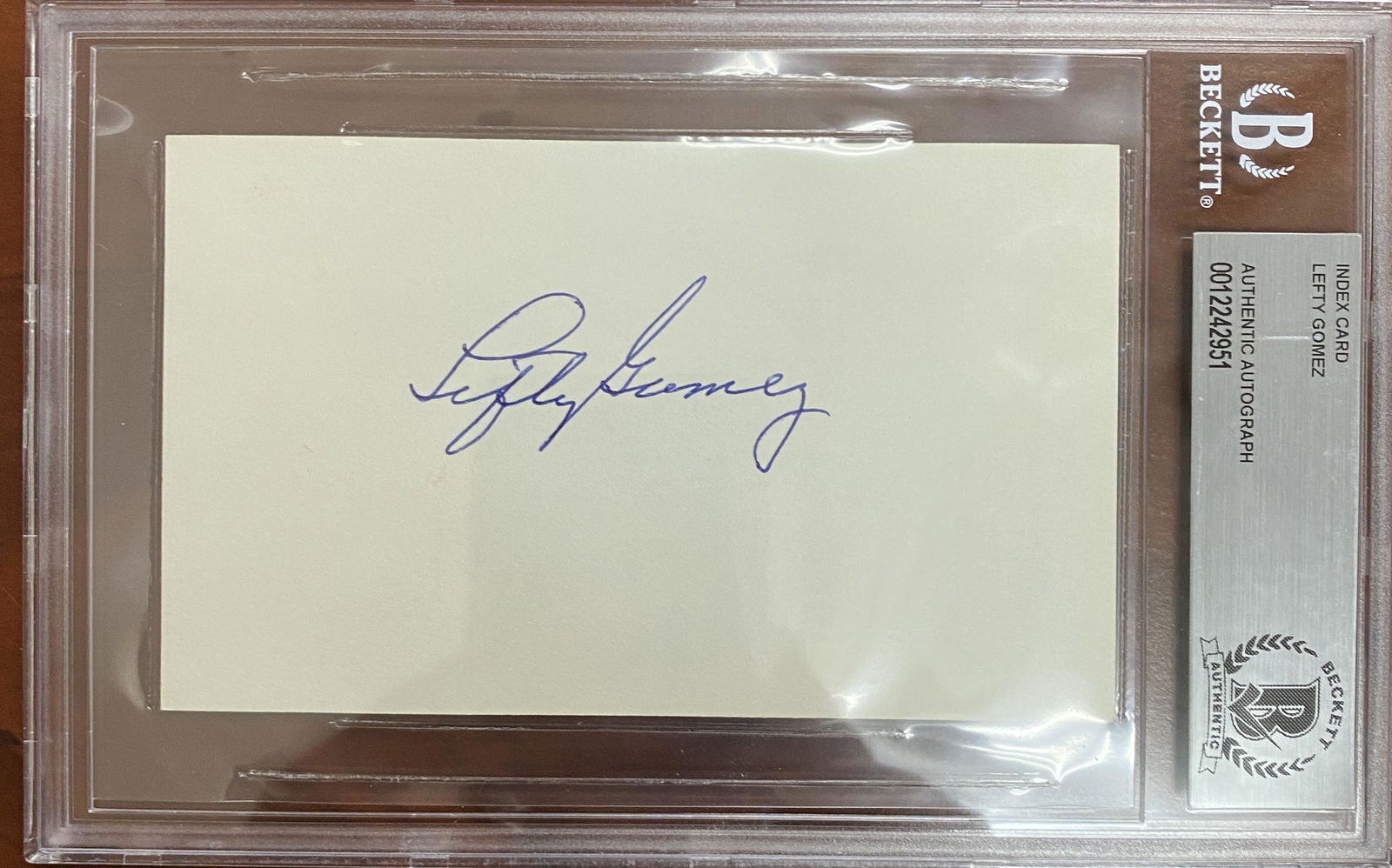 Lefty Gomez Autographed CARD (1 of 1)