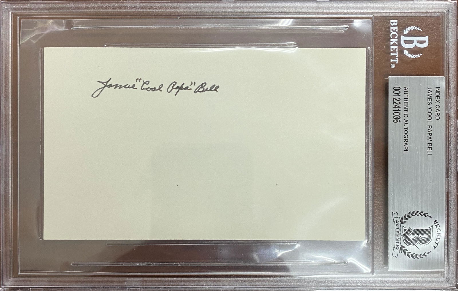 James Cool Papa Bell Autographed Card (1 of 1)