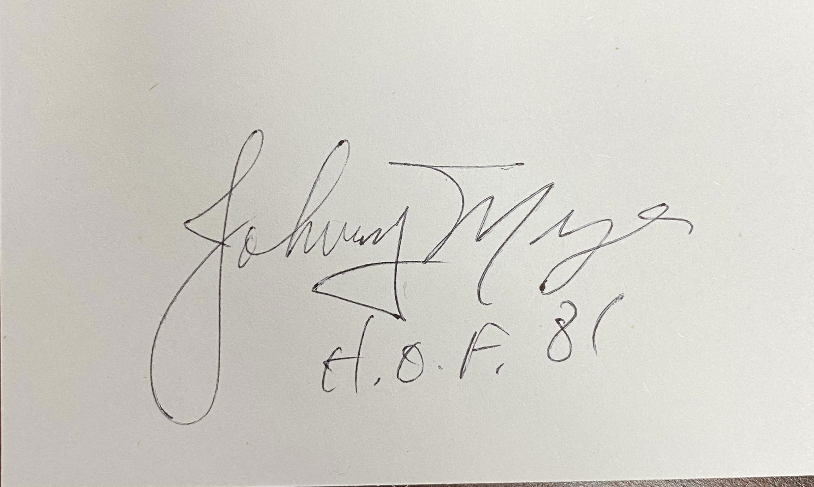 Johnny Mize Autographed Card (1 of 1)