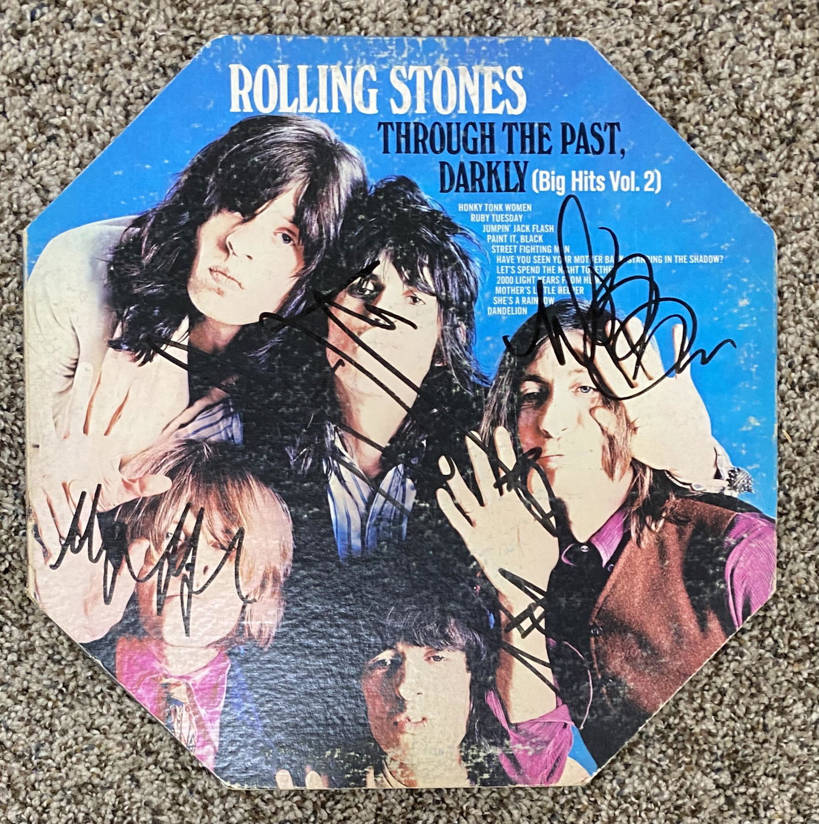 the Rolling Stones Autographed Album KEITH MICK CHARLIE (1 of 1)
