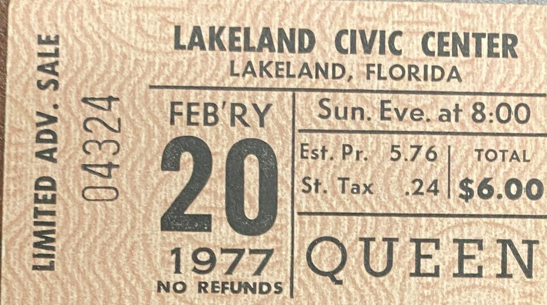 Queen Vintage Ticket Stub (1 of 1)