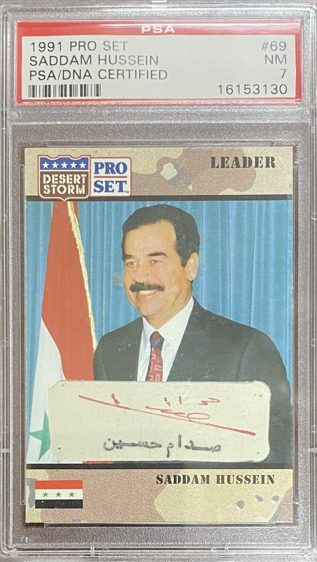 Saddam Hussein Autographed Card (1 of 1)