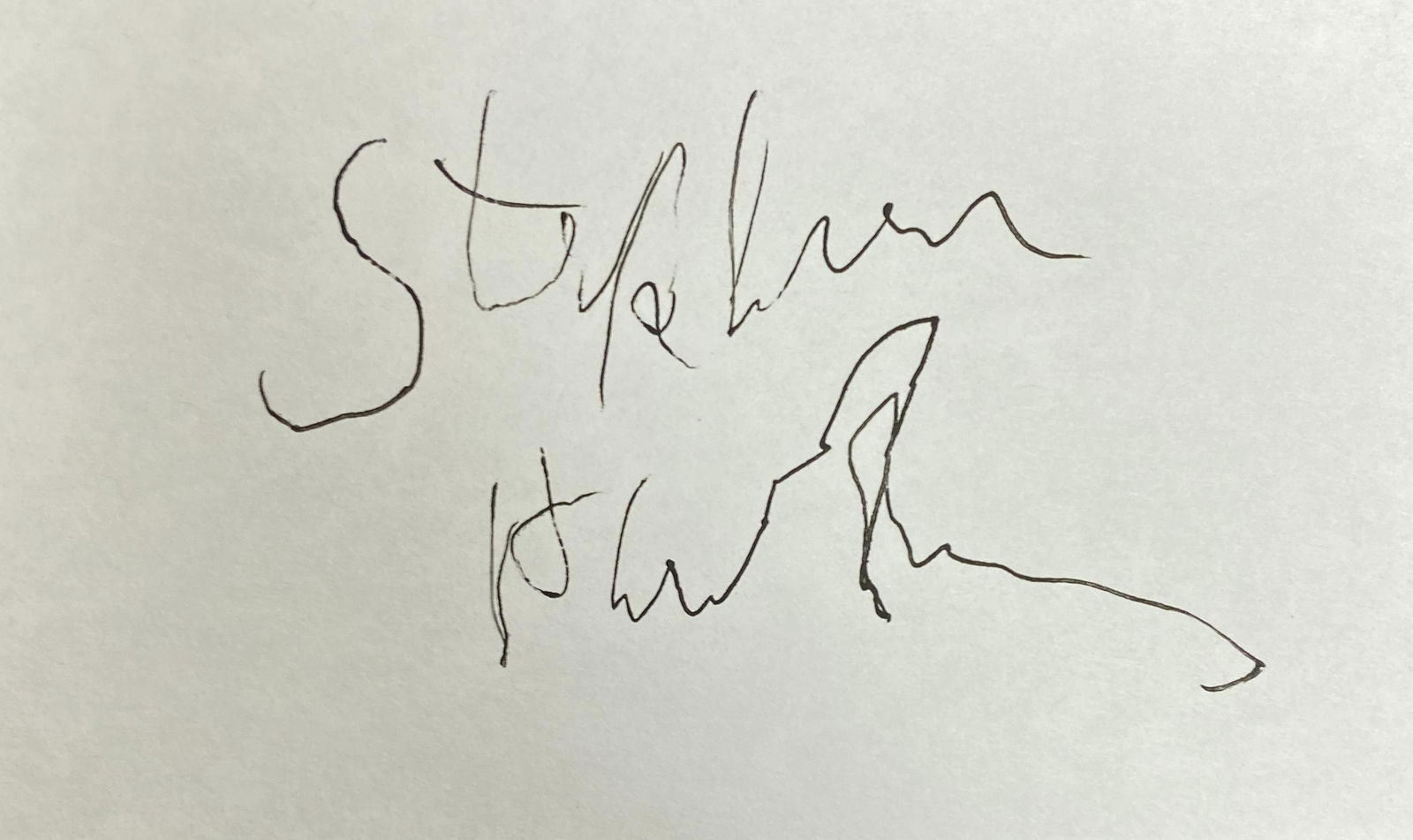 Stephen Hawking Autographed Piece of Paper (1 of 1)