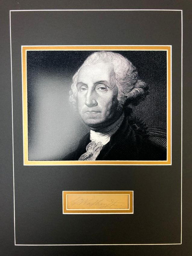 George Washington Autographed Display! (1 of 1)