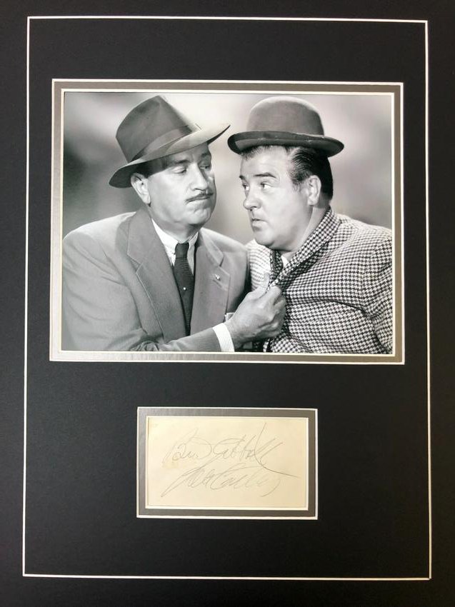Abbott and Costello Autographed Display (1 of 1)