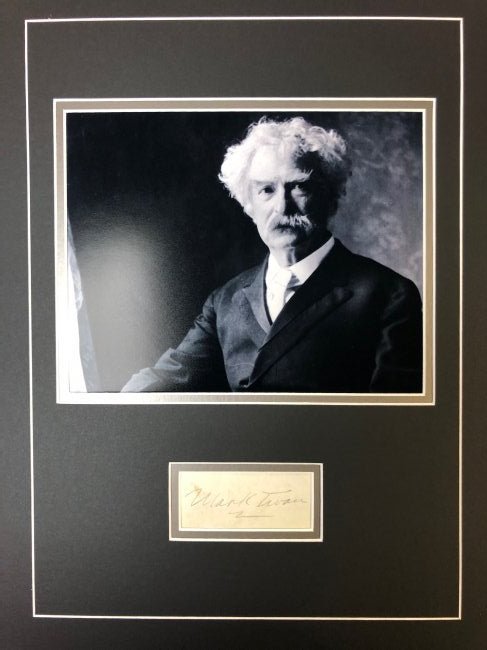 Mark Twain Autographed Display (1 of 1)