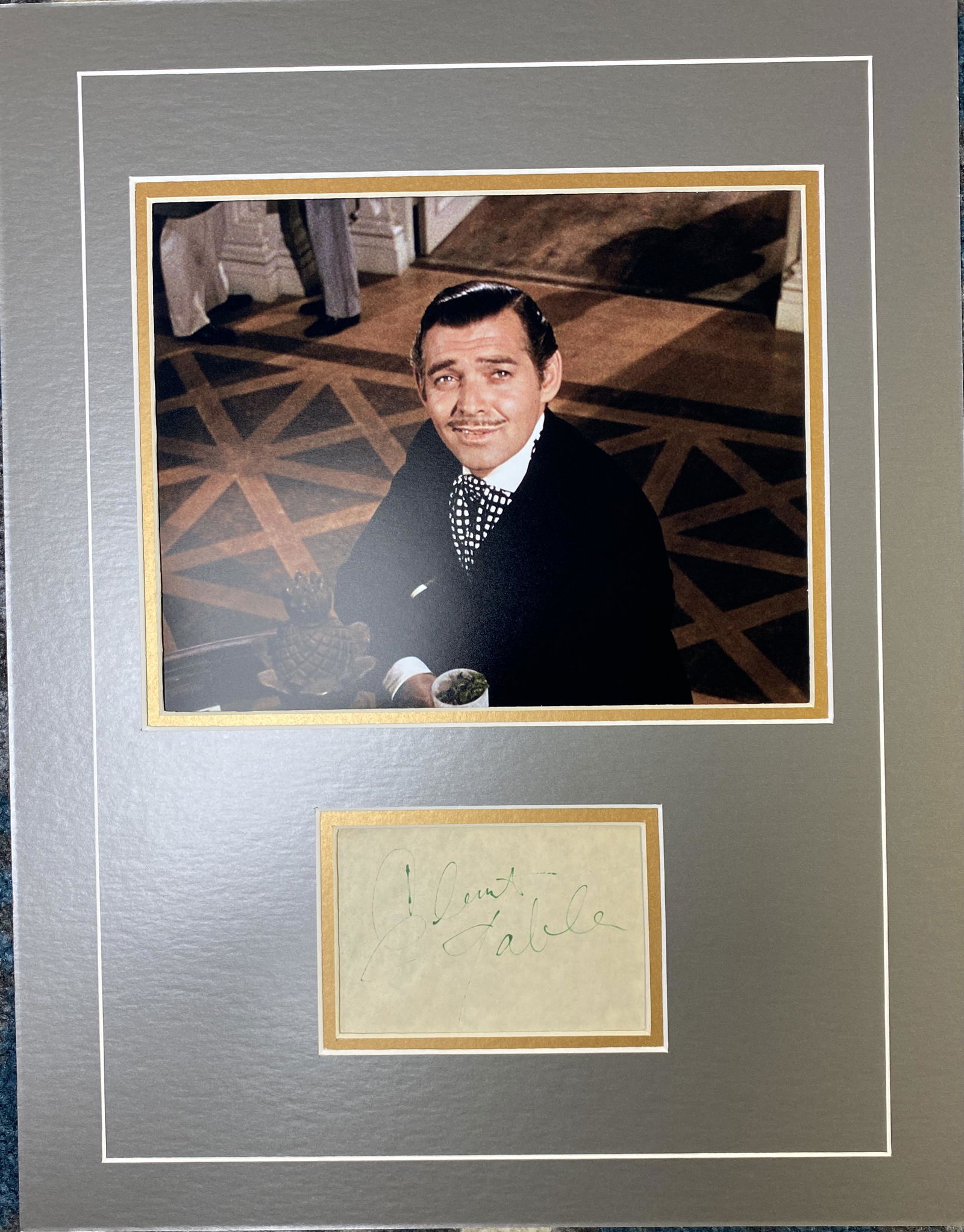 Clark Gable Autographed Display (1 of 1)