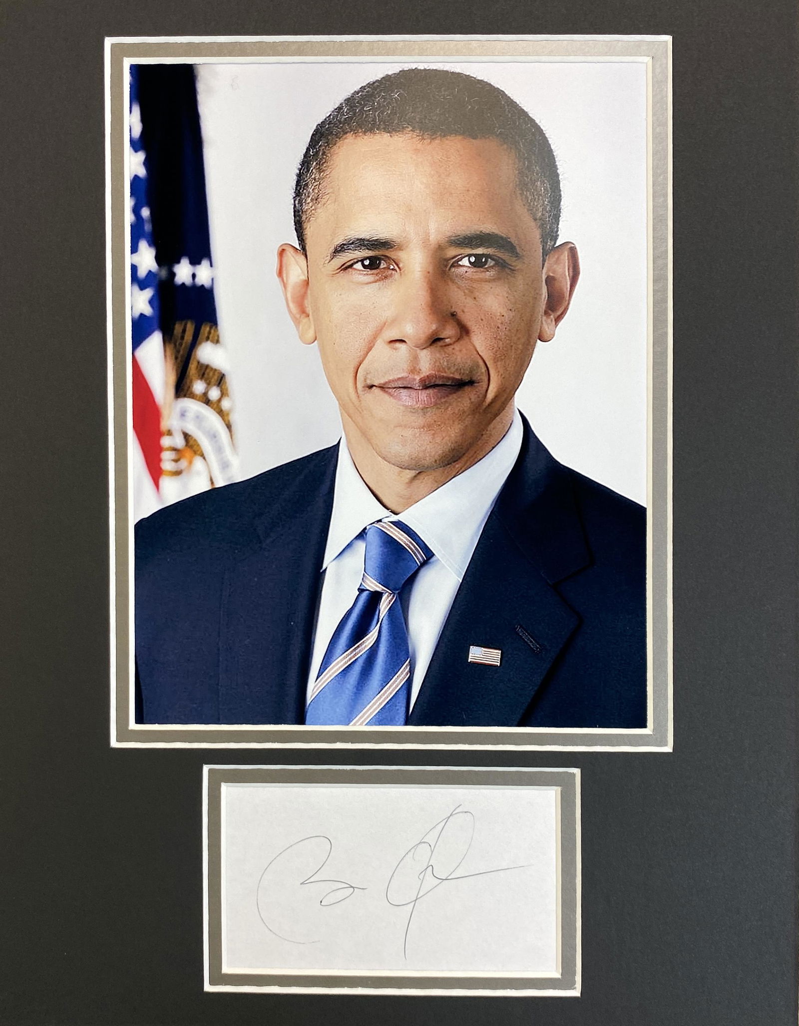 Barack Obama Autographed Display (1 of 1)