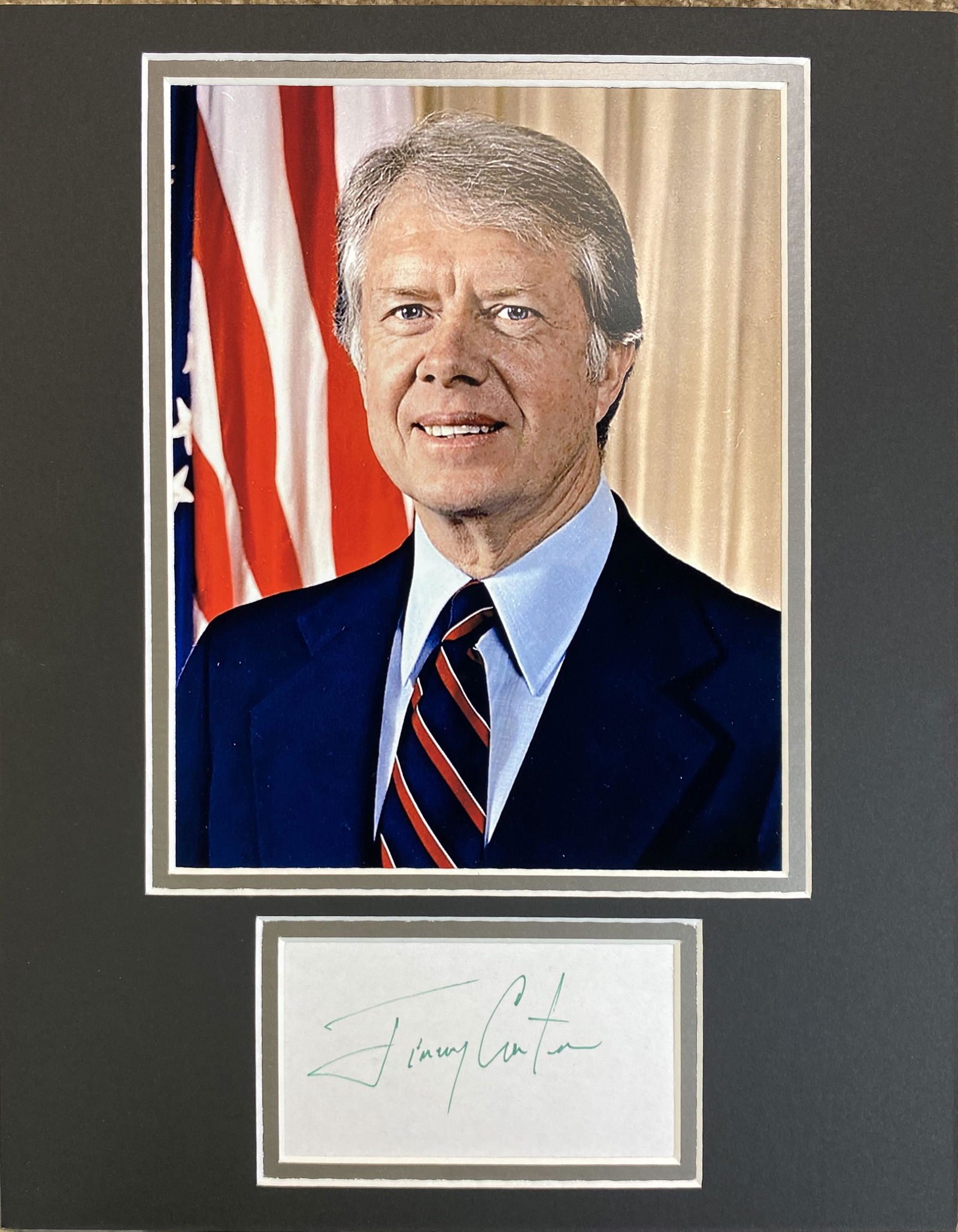 Jimmy Carter Autographed Display (1 of 1)