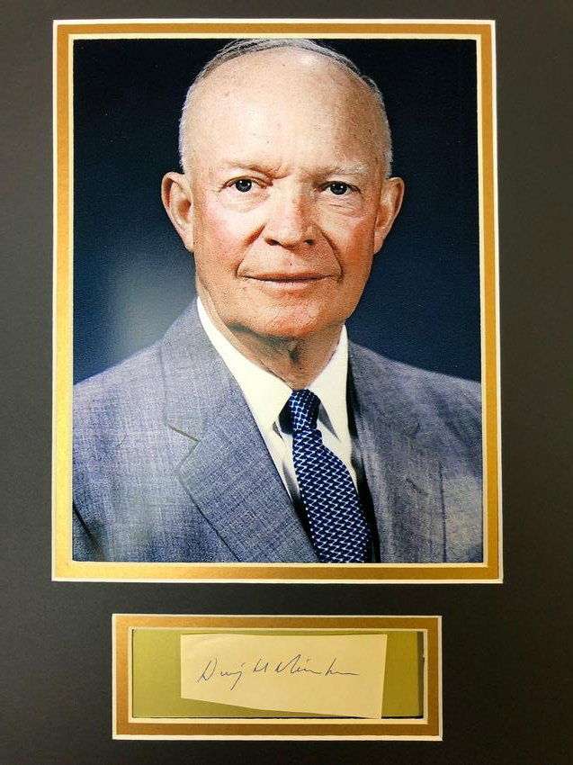 Dwight D. Eisenhower Autographed Display (1 of 1)