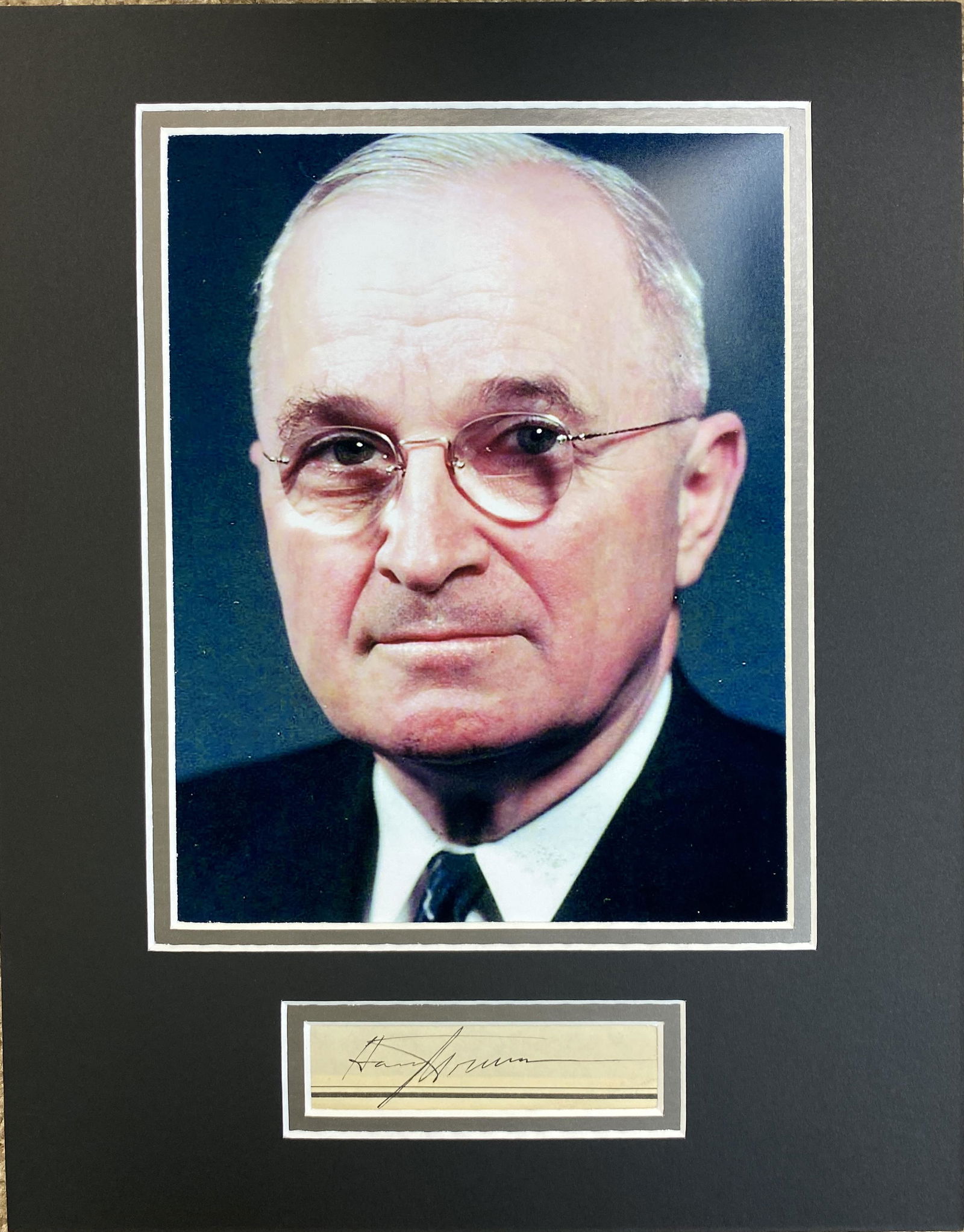 Harry S. Truman Autographed Display (1 of 1)