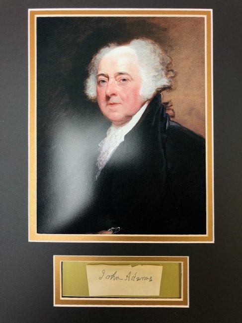 John Adams Autographed Display (1 of 1)