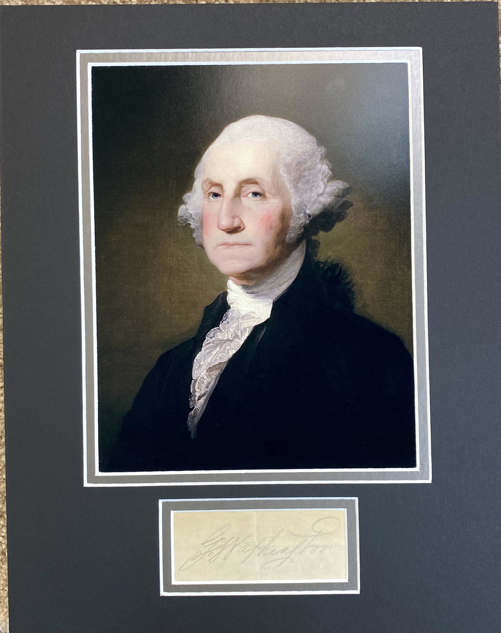 George Washington Autographed Display (1 of 1)