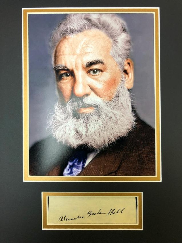 Alexander Graham Bell Autographed Display (1 of 1)