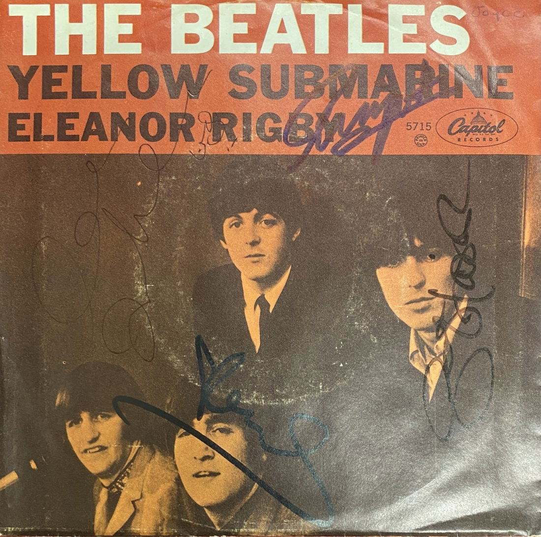 The Beatles Autographed Album 7" Single All 4 (1 of 1)