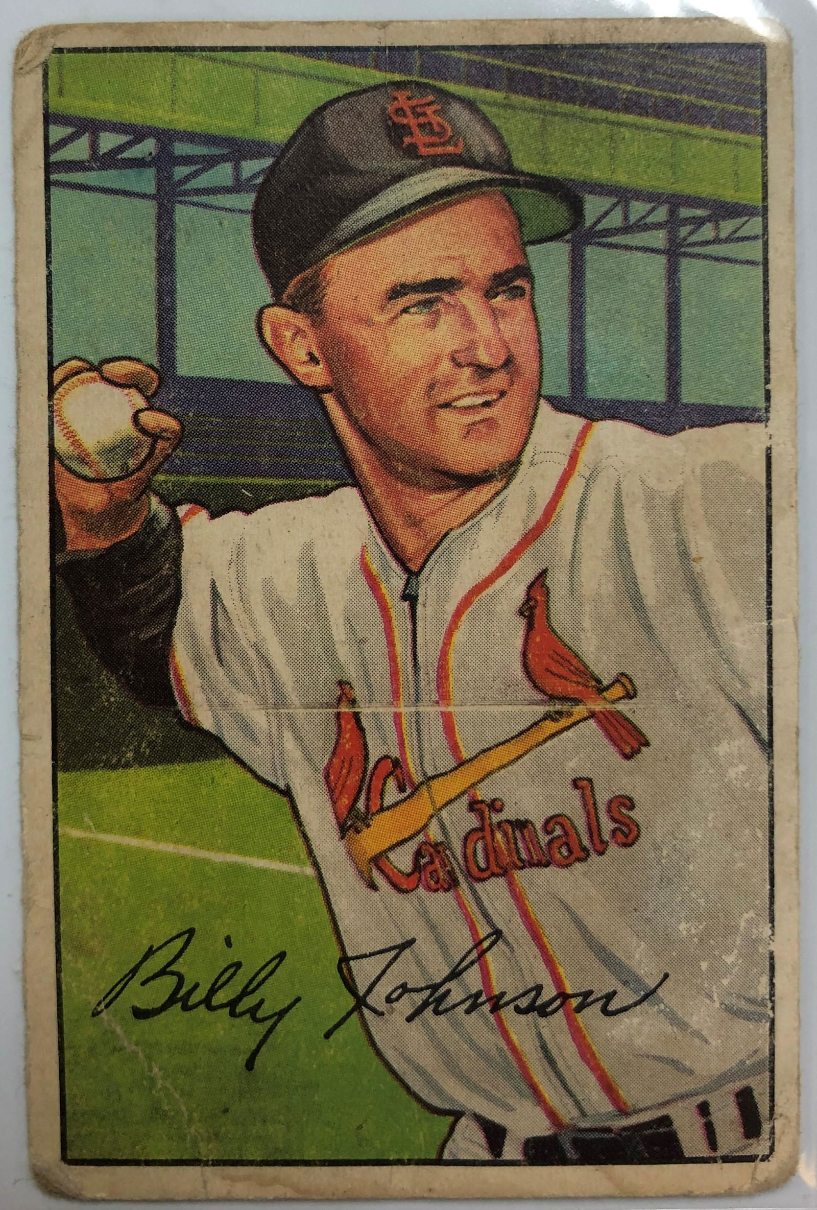 Billy Johnson 1952 Card (1 of 1)