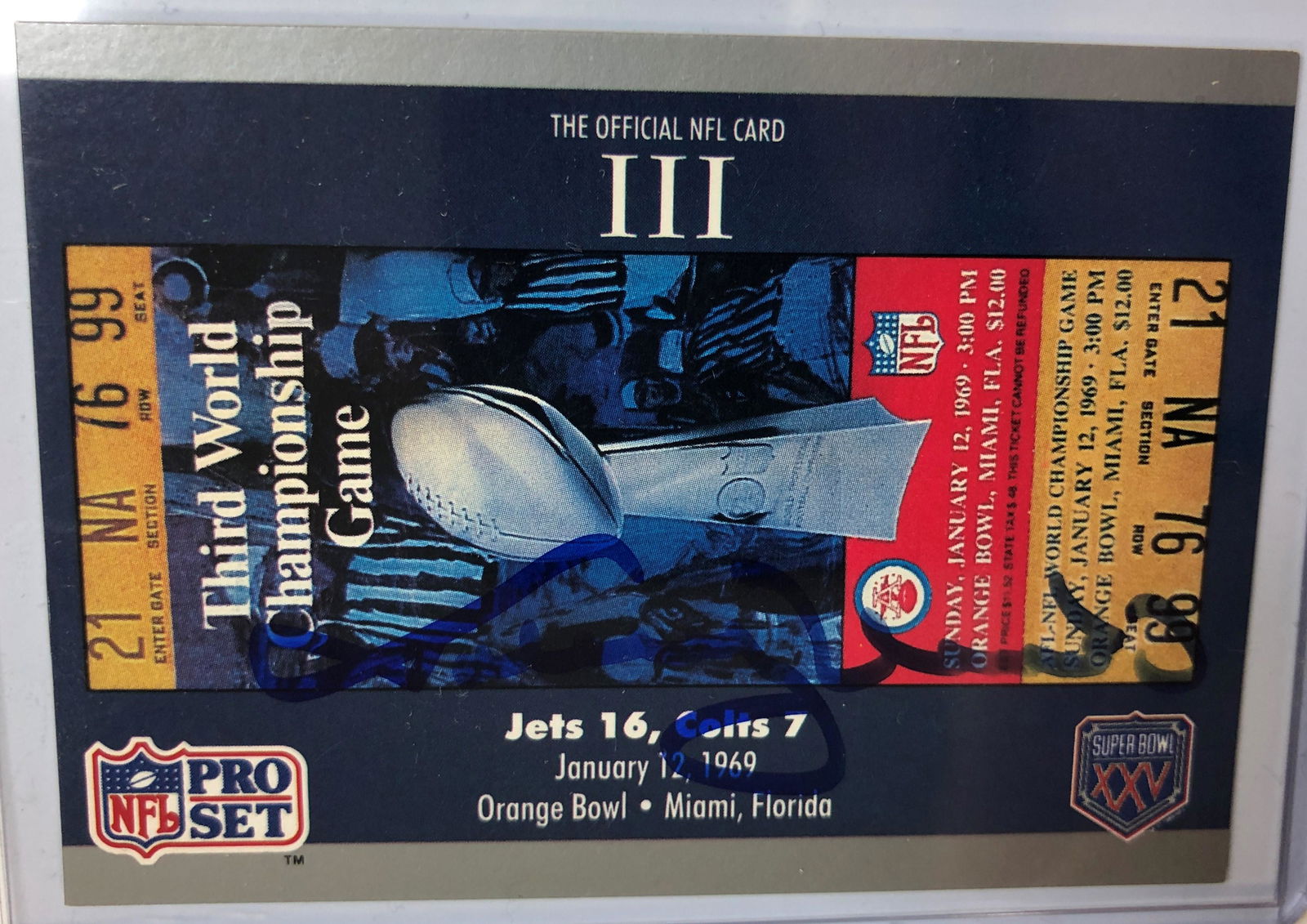 Johnny Unitas Signed NFL Stat Card (1 of 1)