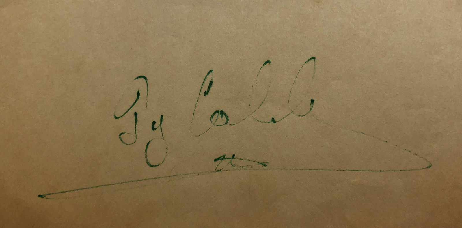 Ty Cobb Cut Autograph (1 of 1)