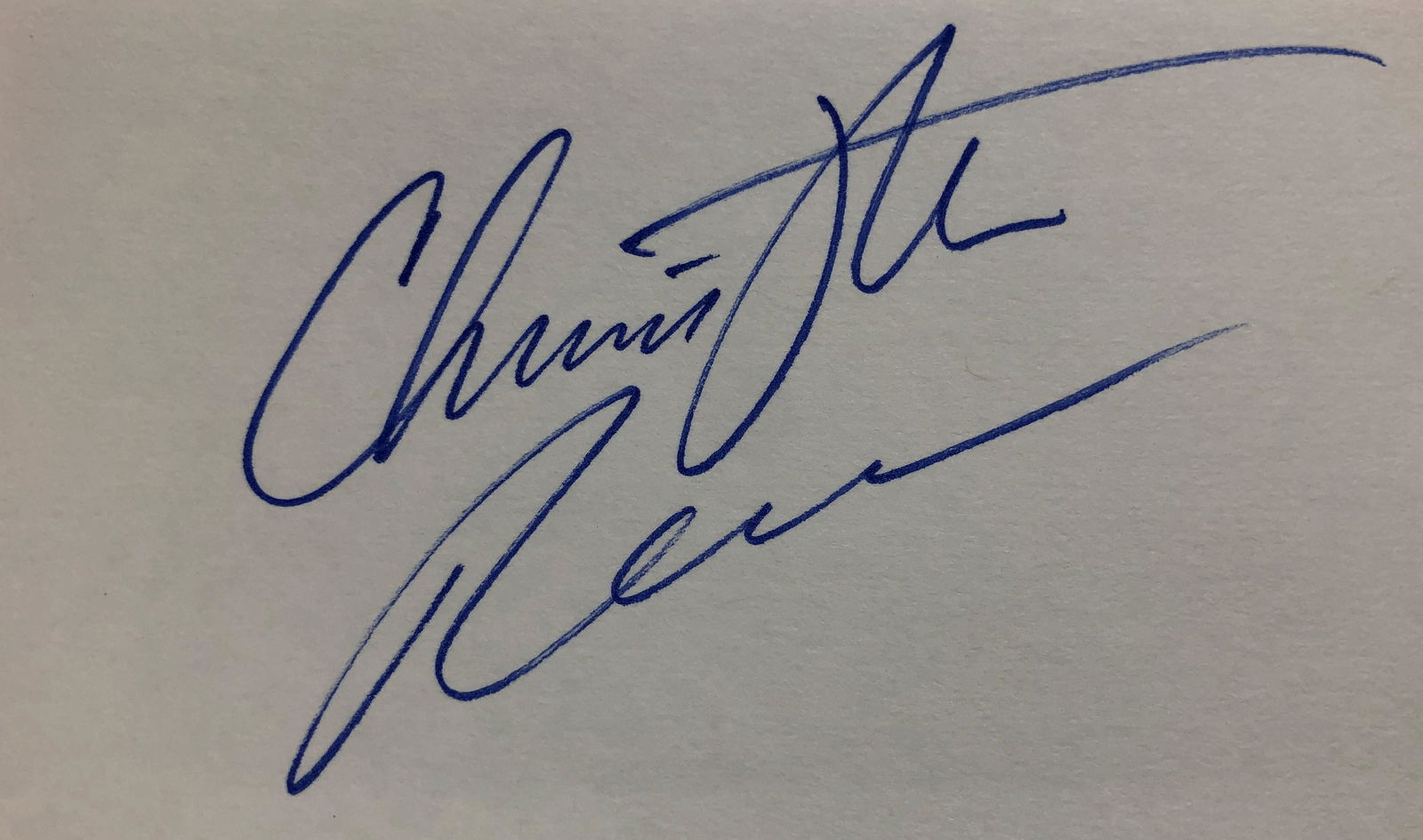 Christopher Reeves Autographed Card (1 of 1)