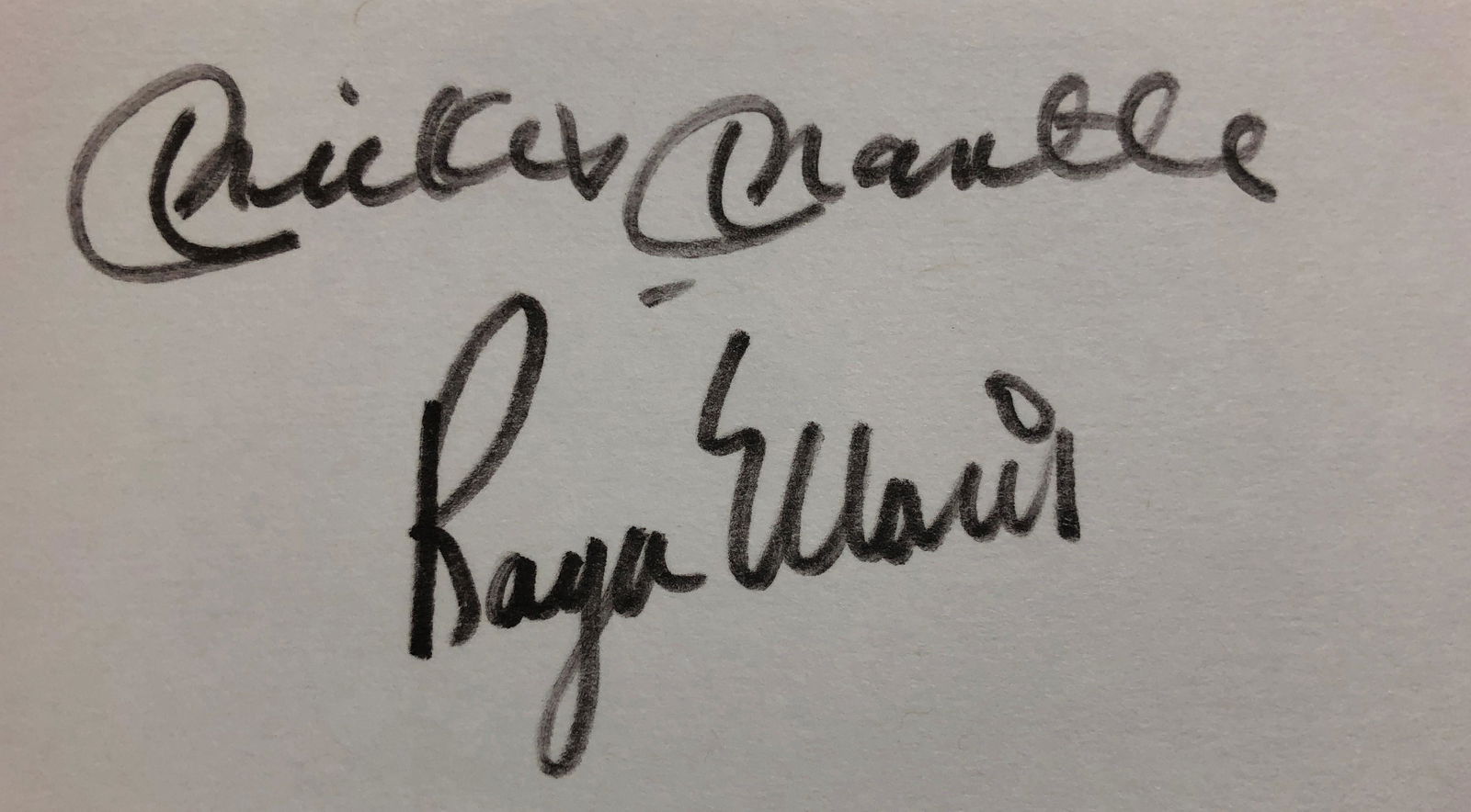 Mickey Mantle And Roger Maris Autographed Card (1 of 1)