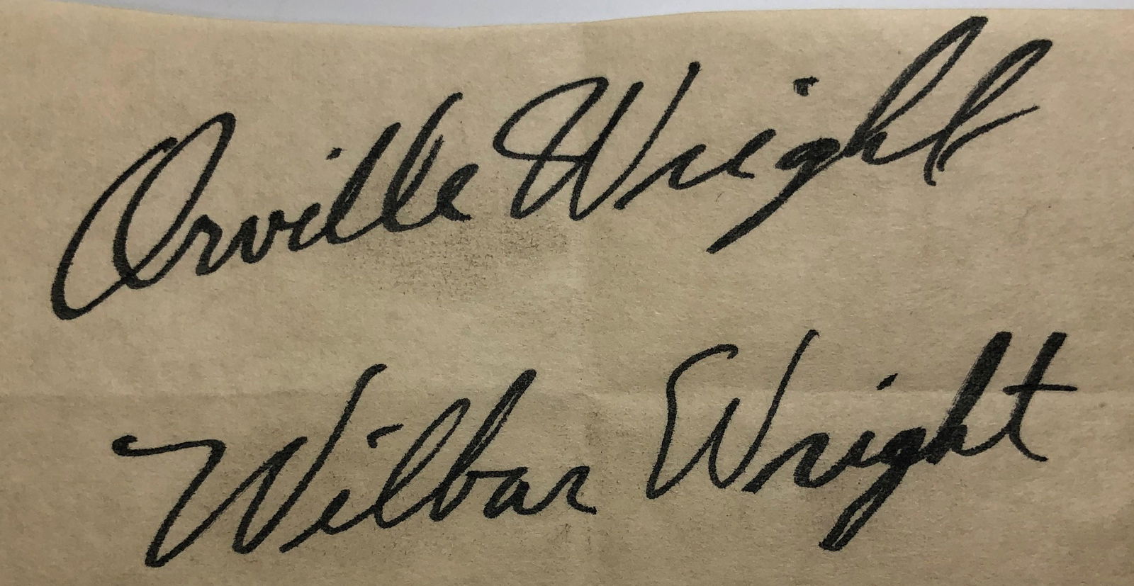 Wright Brothers Cut Autograph (1 of 1)