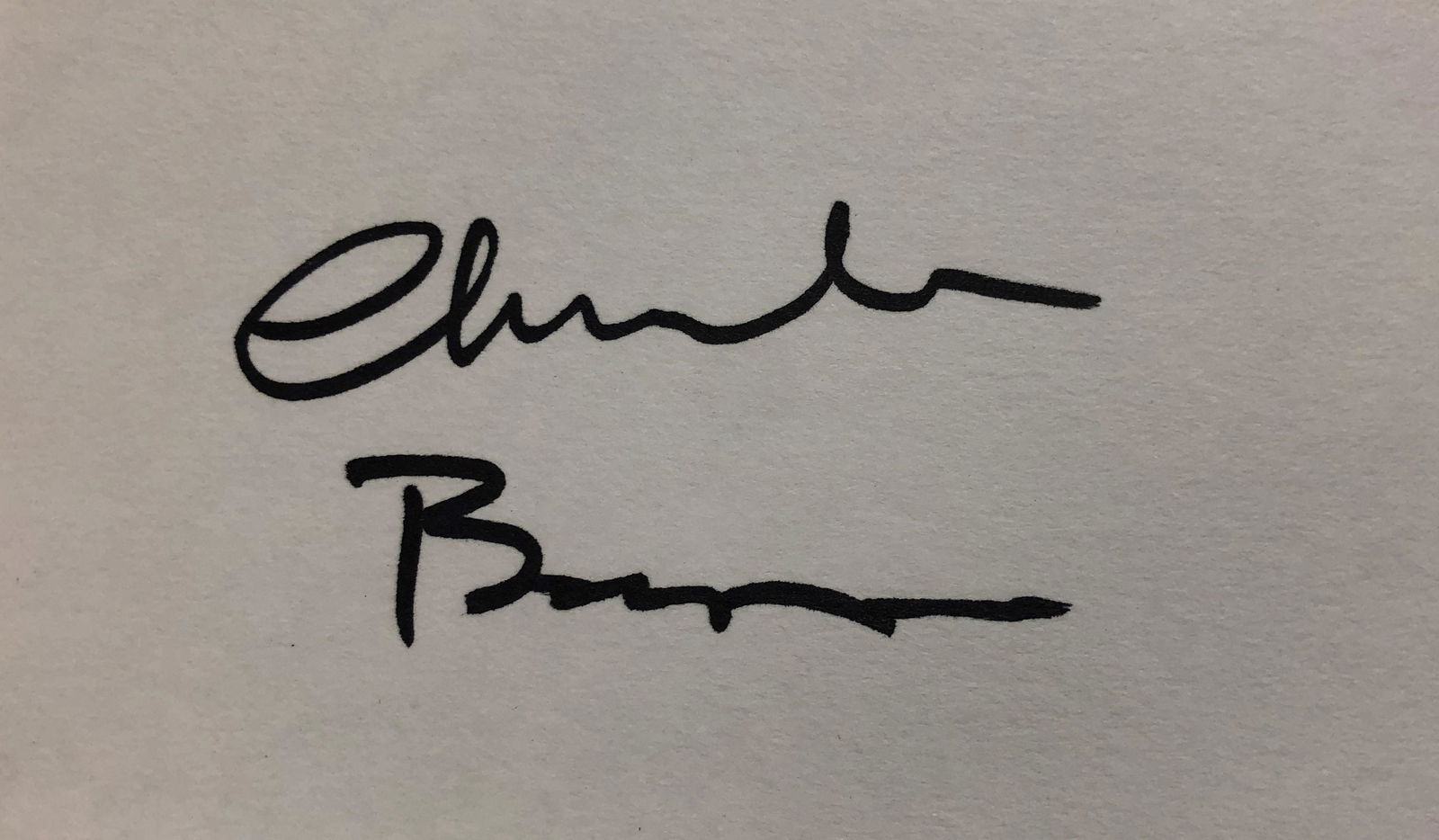 Charles Bronson Autographed Card (1 of 1)