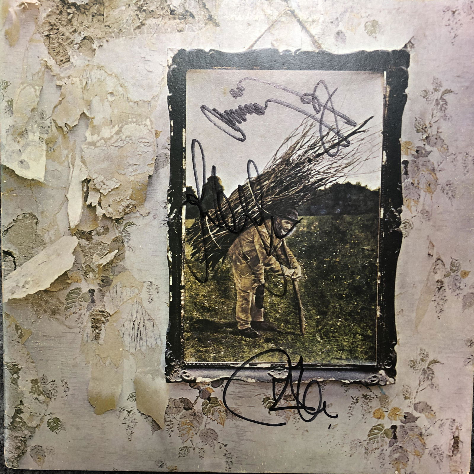 Led Zeppelin Autographed Album Jones Page Plant (1 of 1)