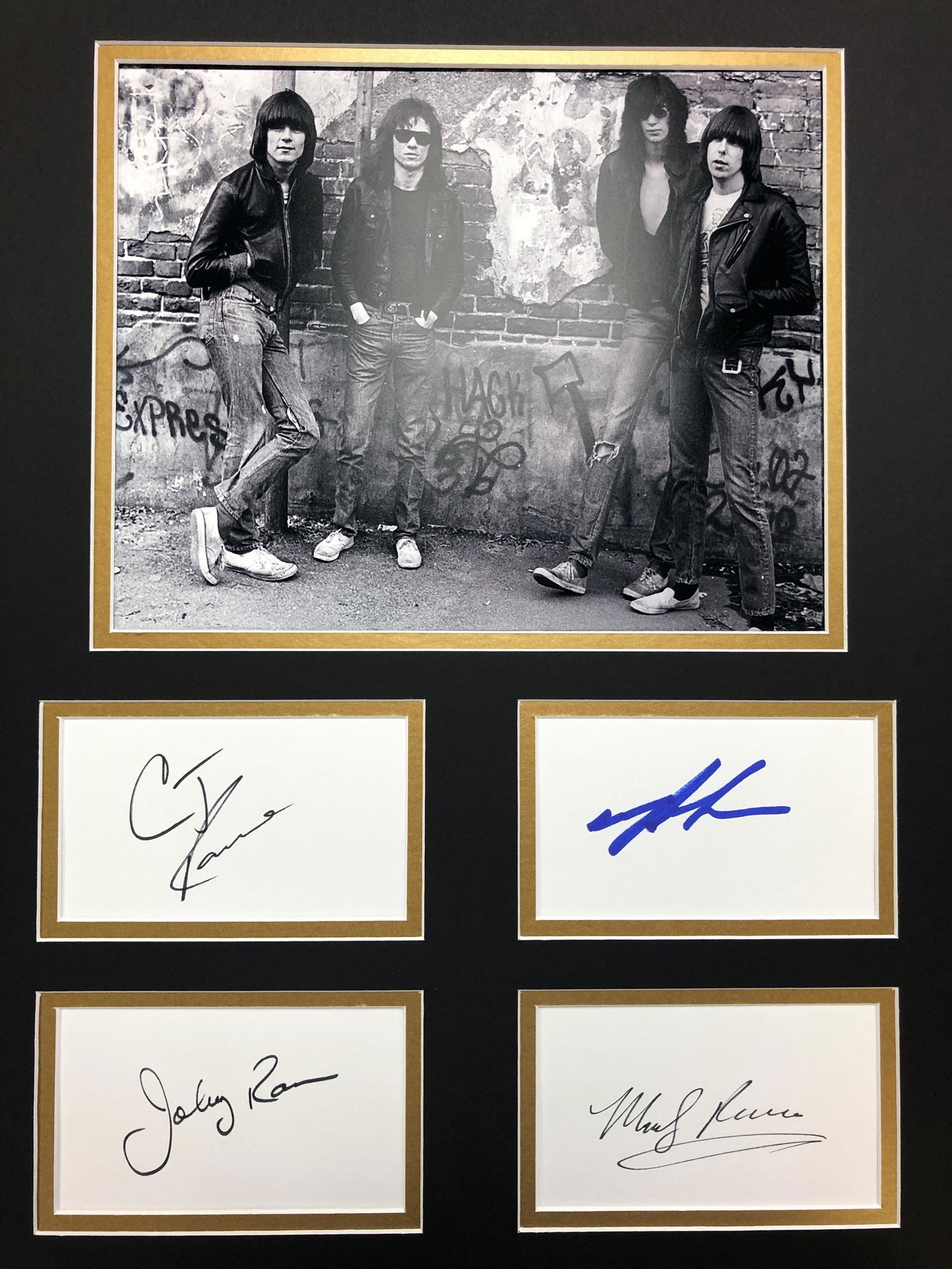 The Ramones Autographed Display (1 of 1)