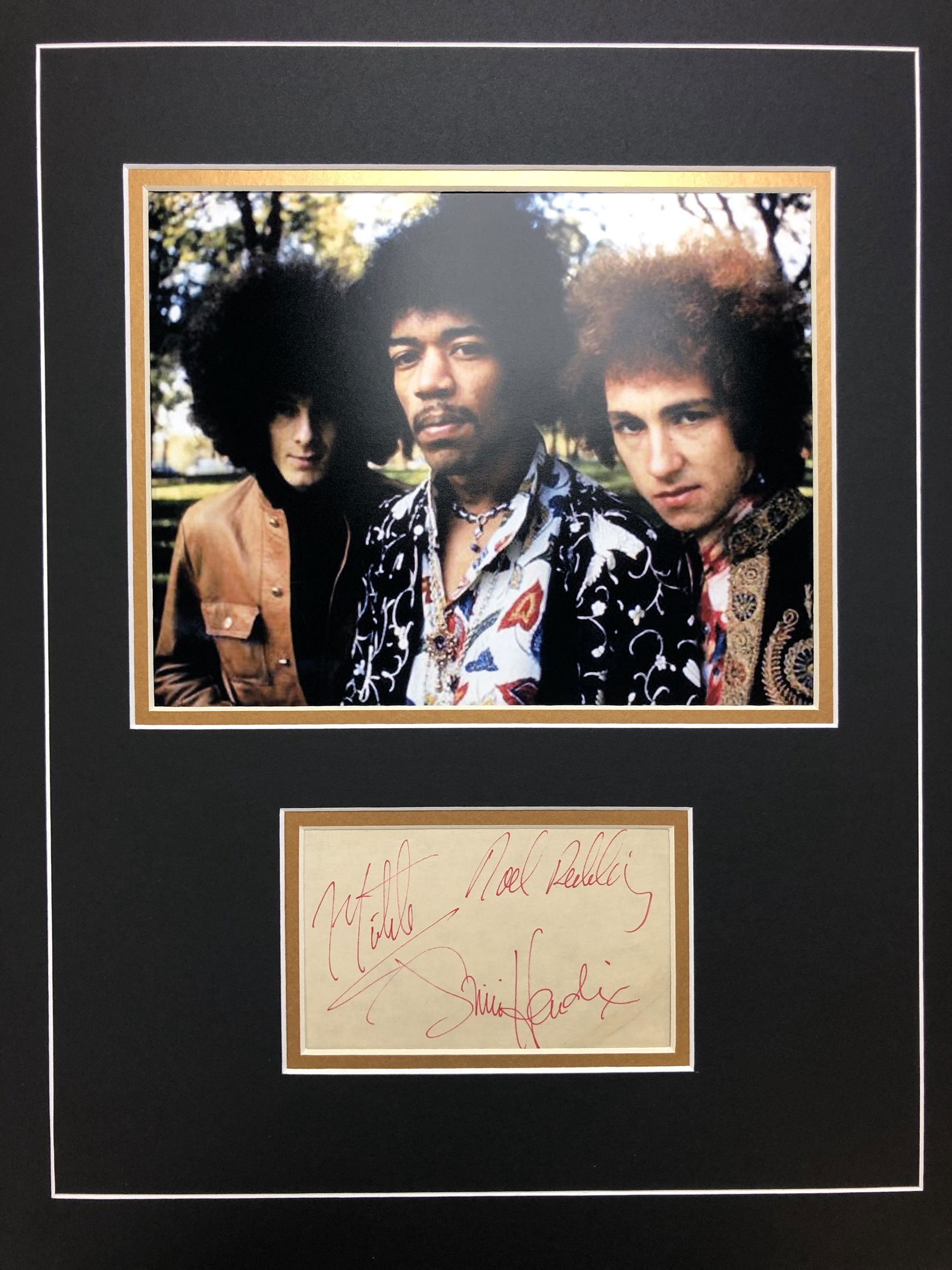 The Jimi Hendrix Experience Autographed Display (1 of 1)