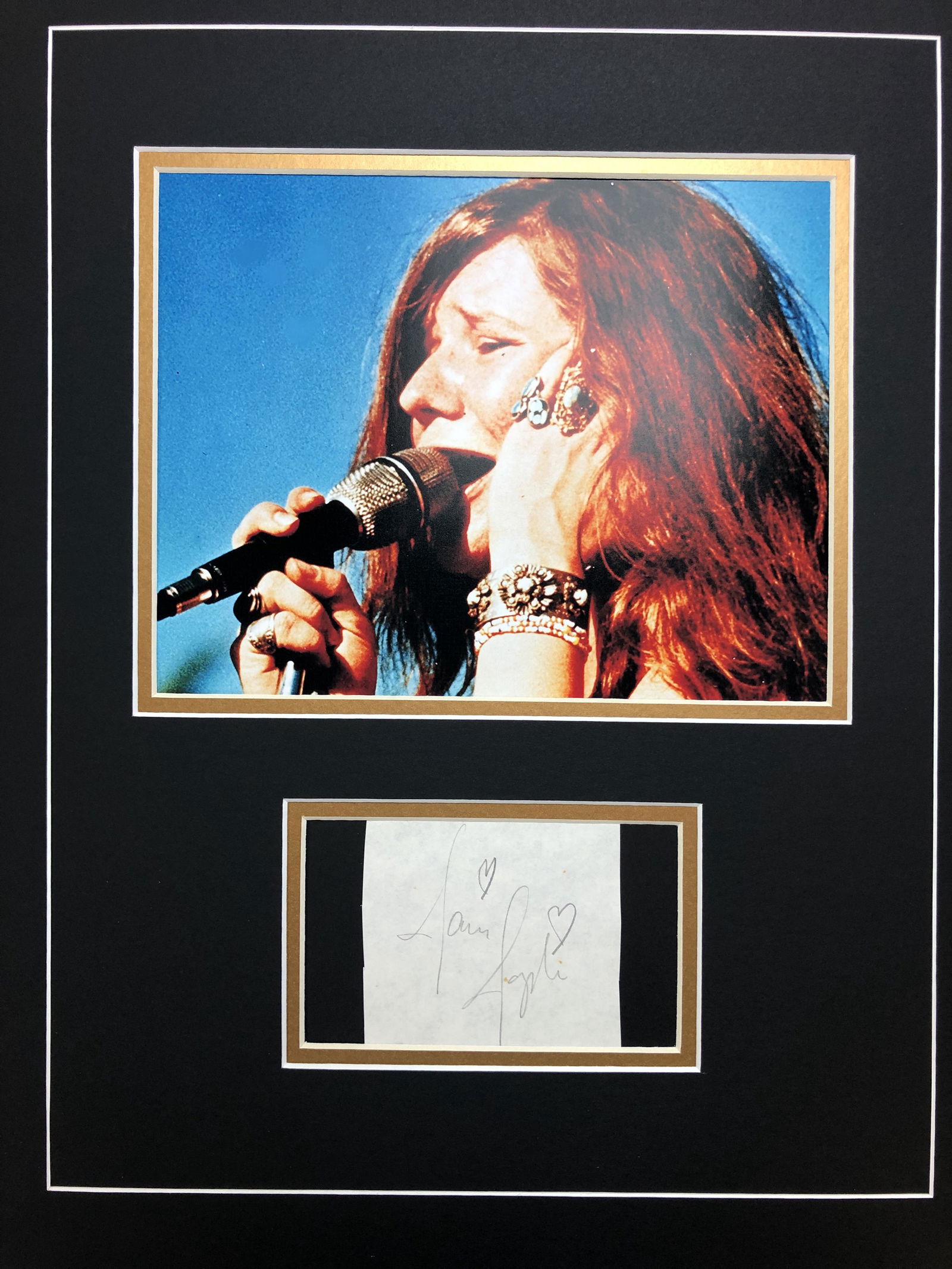Janis Joplin Autographed Display (1 of 1)