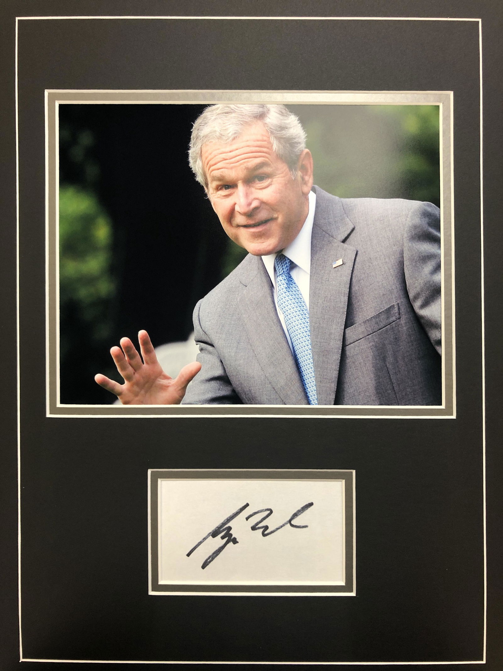George Bush Jr. Autographed Display (1 of 1)