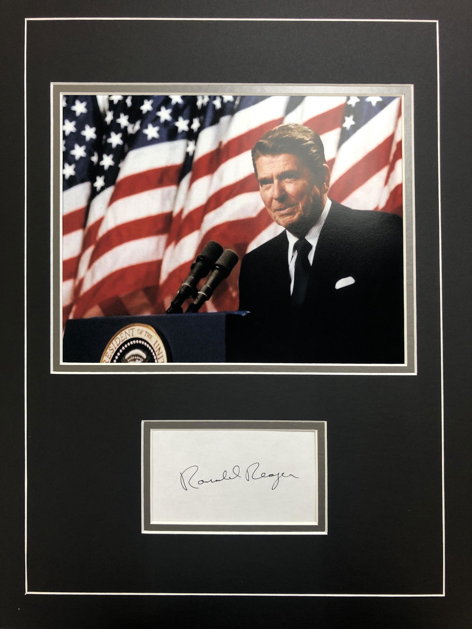 Ronald Reagan  Autographed Display (1 of 1)