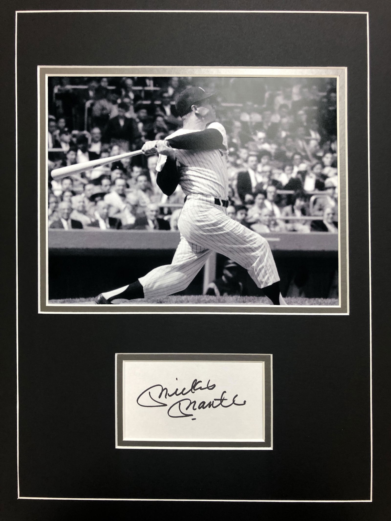 Mickey Mantle Autographed Display (1 of 1)