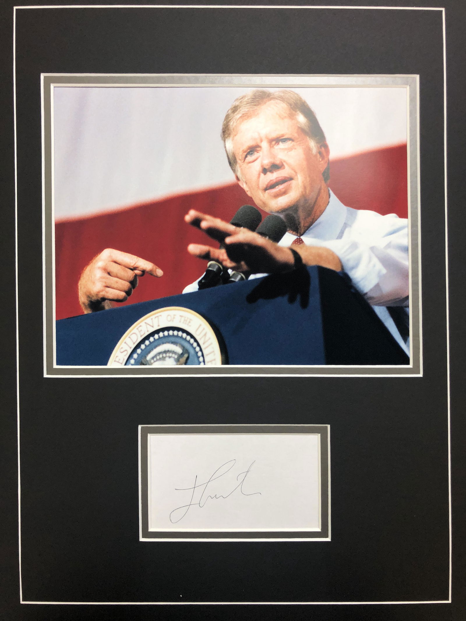 Jimmy Carter Autographed Display (1 of 1)