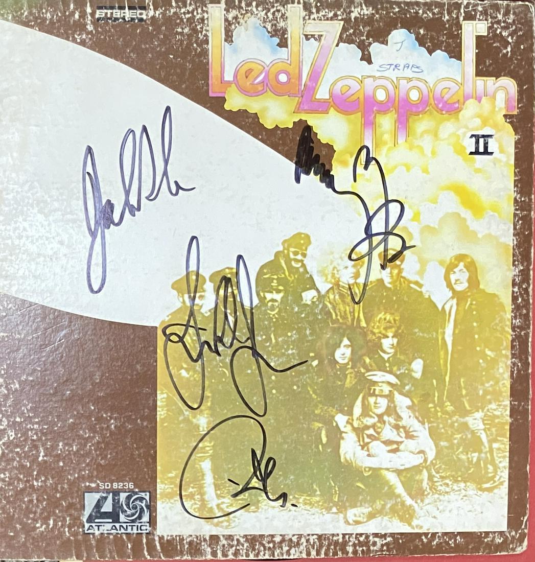 Led Zeppelin Autographed BONHAM PAGE JONES PLANT (1 of 1)