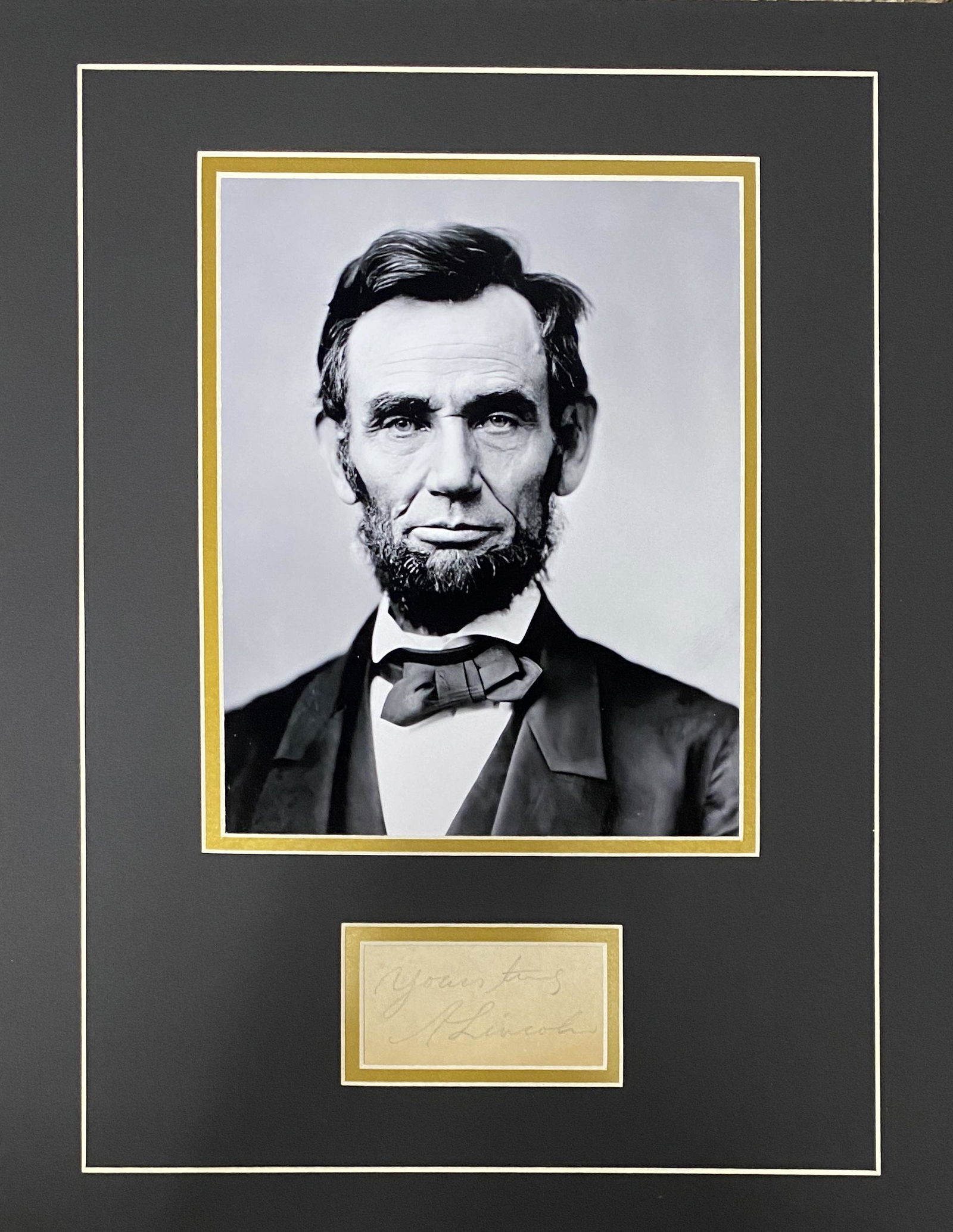 Abraham Lincoln Autographed Display (1 of 1)