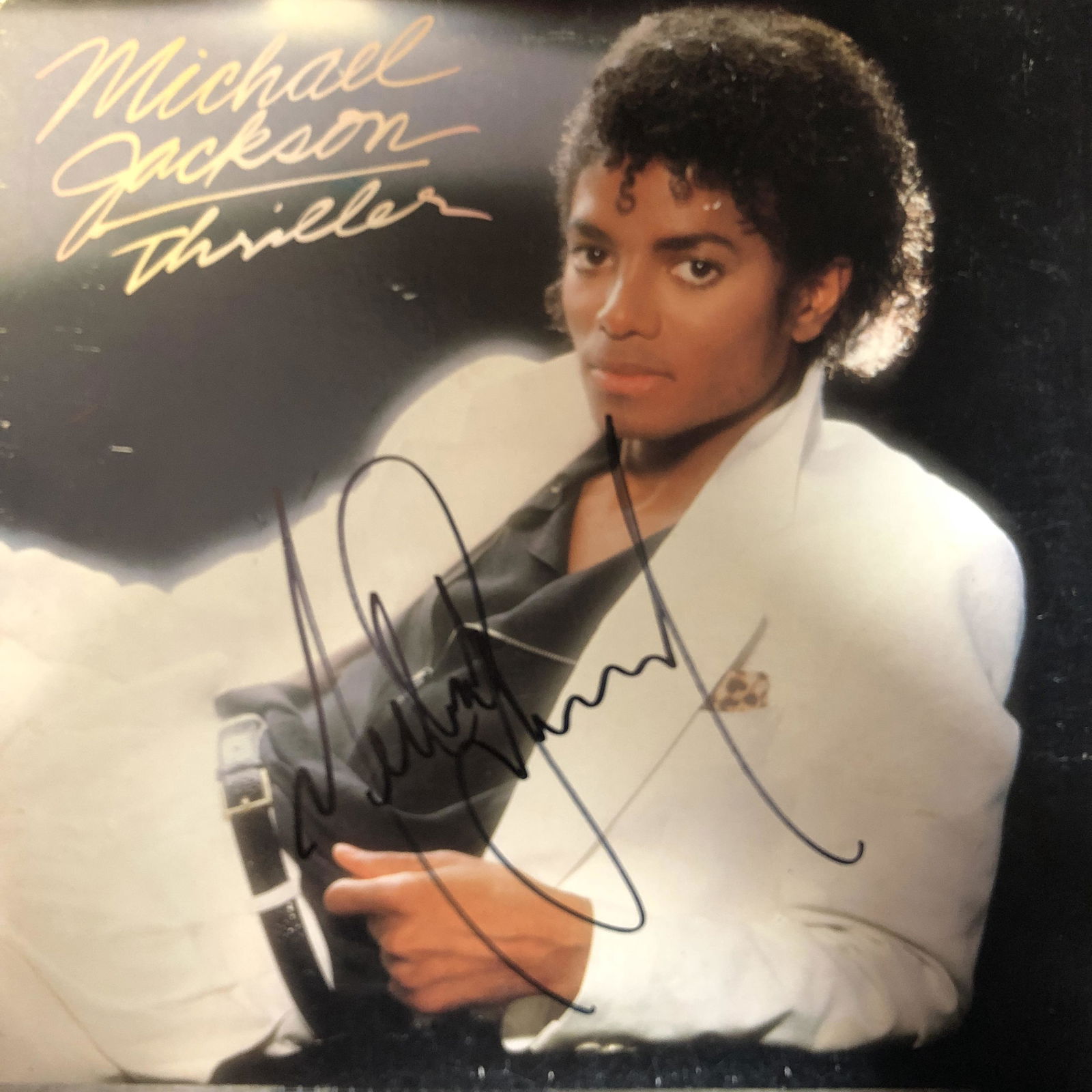 Michael Jackson Autographed Album Cover (1 of 1)