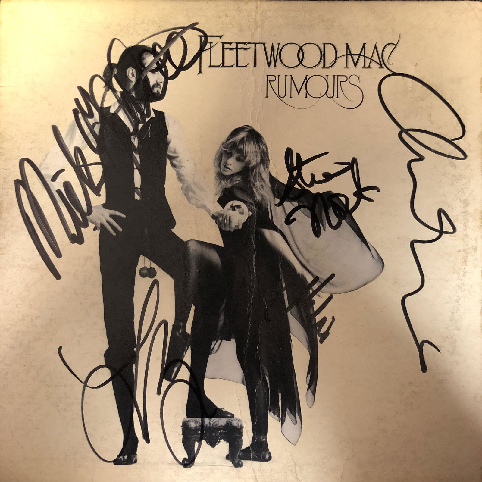 Fleetwood Mac Autographed Album Cover Signed By All 5 (1 of 1)