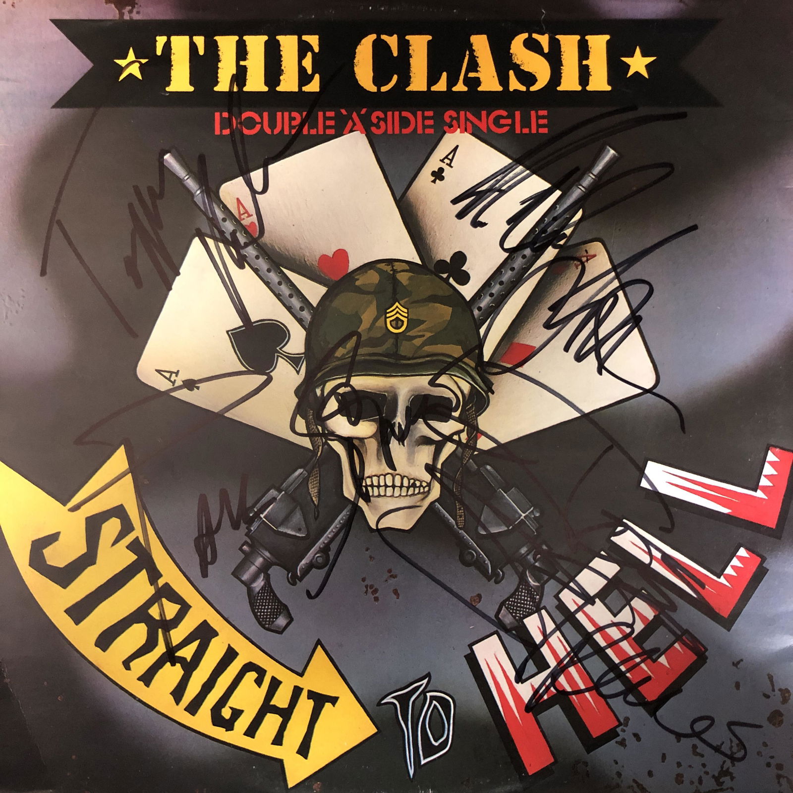 The Clash Autographed 12" Single Sleeve (1 of 1)