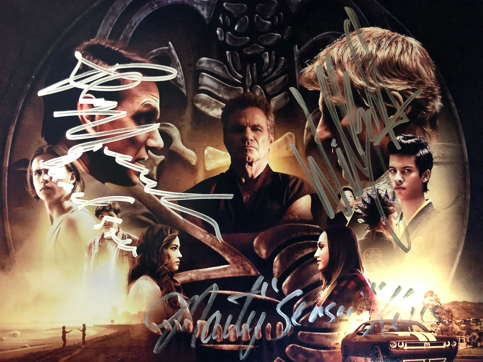 Cobra Kai Photo Signed By Macchio , Zabka , And Kove (1 of 1)