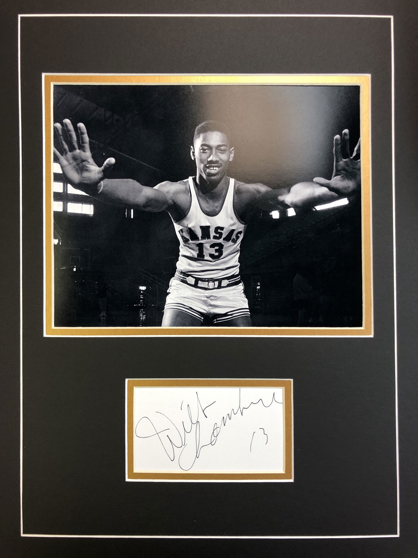 Wilt Chamberlain Autograph In Matted Display (1 of 1)