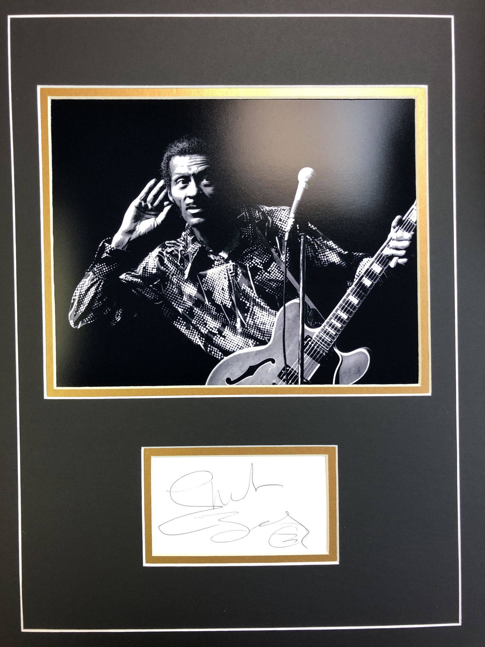 Chuck Berry Autograph In Matted Display (1 of 1)