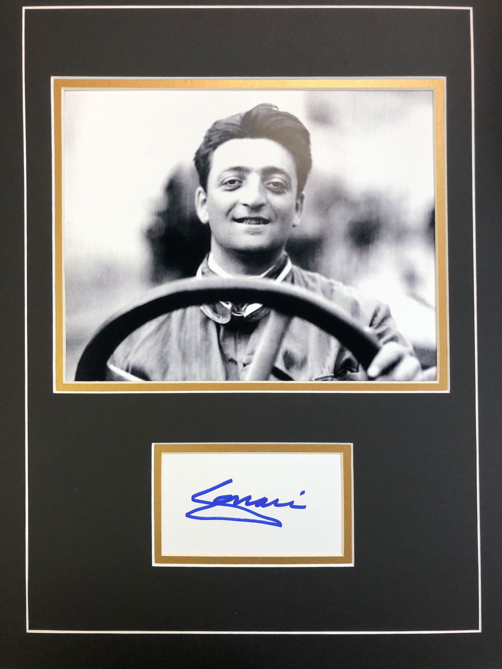 Enzo Ferrari Autograph In Matted Display (1 of 1)