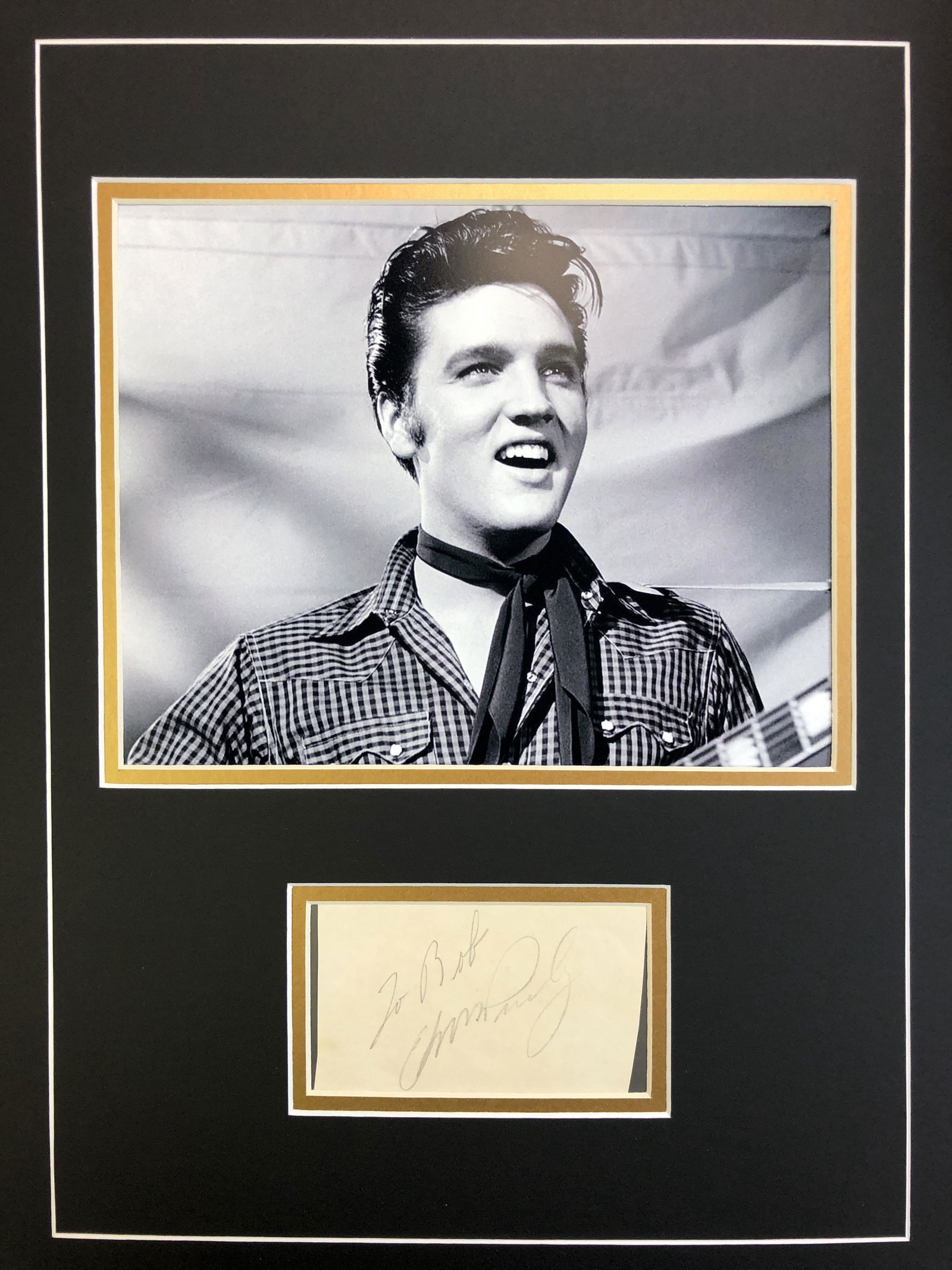 Elvis Presley Autograph In Matted Display (1 of 1)