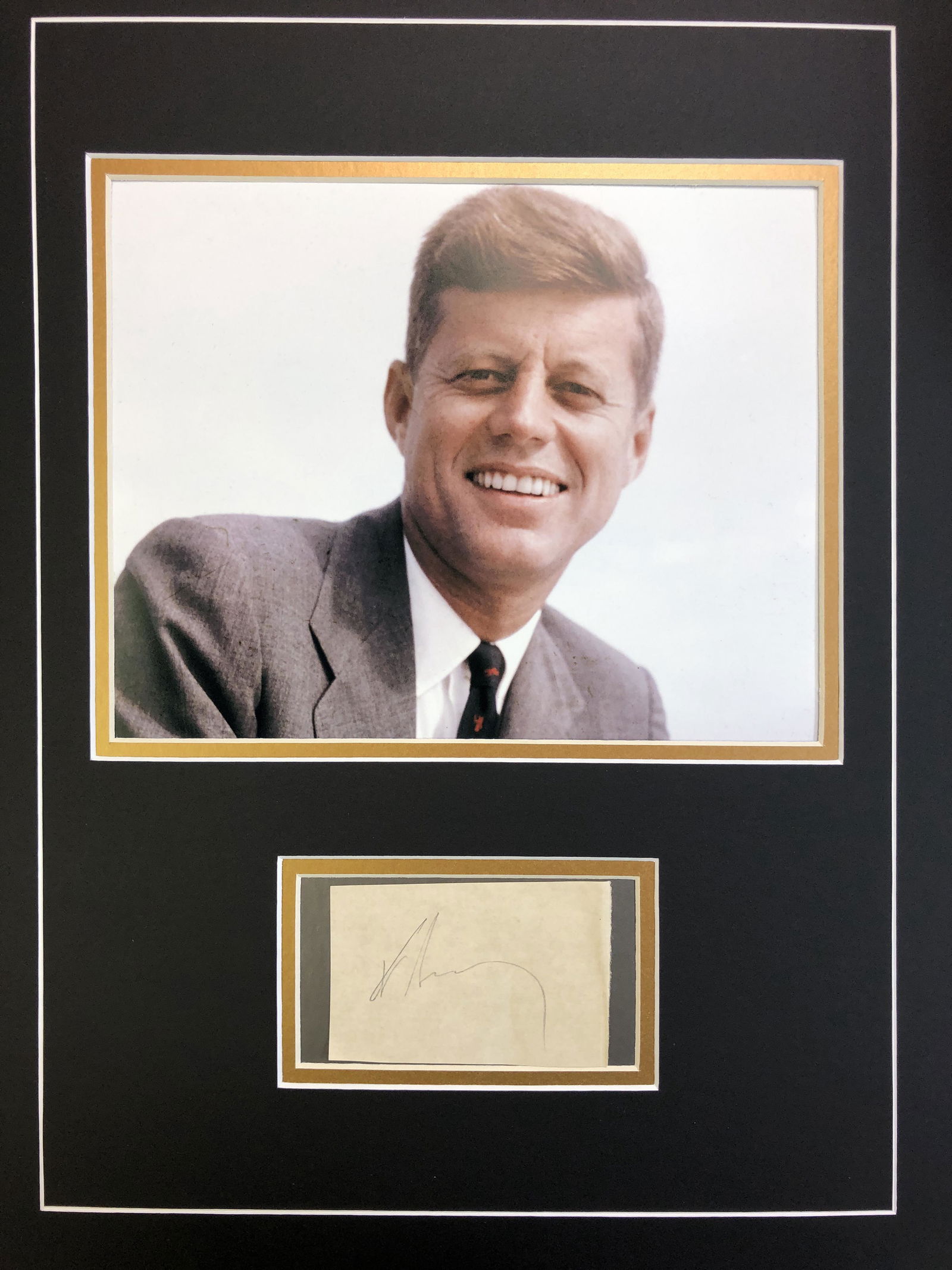 John Kennedy Autograph In Matted Display (1 of 1)